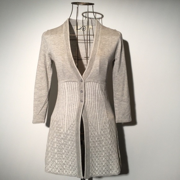Anthropologie Sweaters - ROSIE NEIRA Grey Mixed Stitch Cardigan NWOT anthropologie 'Brunswick'
